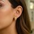 14k Yellow Gold Diamond Cut Hoop Design Earrings
