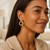 14K Yellow Gold Polished Round Linked Hoop Earrings