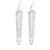 Sterling Silver Multi Strand Chain Drop Chandelier Earrings