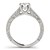 14k White Gold Trellis Antique Style Round Diamond Engagement Ring (1 1/4 cttw)