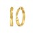 14K Yellow Gold Twisted Square Tube Hoop Earrings