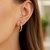 Hammered Hinge Tube Hoop Earrings in 14k Two-Tone Gold(2.5x15mm)