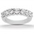 Diamond Shared U Prong Setting Wedding Ring Band 14k White Gold