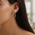 Mobius Twisted Hoop Earrings in 14k White Gold(1.5x30mm)