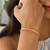 Solid Diamond Cut Round Franco Bracelet in 14k Yellow Gold  (3.10 mm)