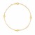 14k Yellow Gold Pearl Clover Bracelet