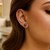 Black Cultured Pearl Stud Earrings in 14k Yellow Gold (7mm)