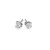 Faceted White Cubic Zirconia Stud Earrings in Sterling Silver(3mm)