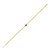 14K Yellow Gold Garnet Mirrored Chain (2.20 mm)