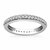 Milgrained Round Cut Diamond Eternity Ring in 14k White Gold