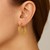 Flat Greek Key Small Hoop Earrings in 10k Yellow Gold