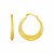 14k Yellow Gold Textured Hoop Earrings