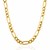 Solid Figaro Chain in 10K Yellow Gold (6.60 mm)