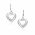 Puff Open Heart Drop Earrings in Sterling Silver