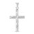 Sterling Silver Rhodium Plated Twisted Cross Pendant