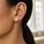 Faceted Round Stud Earrings in 14k White Gold(7mm)