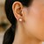 Faceted Round Stud Earrings in 14k White Gold(7mm)