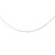 Thin Round Omega Necklace in 14k White Gold