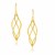 Twisted Oval and Textured Earrings in 14k Yellow Gold