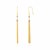 14k Two-Tone Yellow and White Gold Ball and Multi-Strand Tassel Earrings