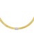 14K Yellow Gold Triple Row Diamond Omega Necklace