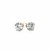 Faceted White Cubic Zirconia Stud Earrings in 14k Yellow Gold(6mm)