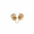Faceted White Cubic Zirconia Stud Earrings in 14k Yellow Gold(6mm)