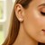 Faceted White Cubic Zirconia Stud Earrings in 14k Yellow Gold(6mm)