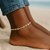 14k Tri Color Gold Mariner Link Anklet
