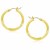 Classic Diamond Cut Hoop Earrings in 10k Yellow Gold (25mm Diameter) (3.0mm)