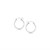 Polished Rhodium Plated Hoop Earrings in Sterling Silver (2x15mm)