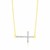 Horizontal Diamond Accented Cross Necklace in 14k Yellow Gold (.04ct)