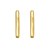 14K Yellow Gold Mini Beaded Oval Huggie Earrings