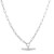 Sterling Silver Rhodium Plated Paperclip Necklace