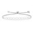 Sterling Silver Rhodium Plated Friendship Freshwater Pearl Drawstring Bracelet