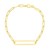 14k Yellow Gold High Polish Open Curved Paperclip Bracelet (3.30 mm)