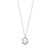 Sterling Silver Rhodium Plated Oval Vine Locket Necklace