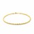 Solid Diamond Cut Rope Bracelet in 10k Yellow Gold (2.5mm)