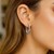 Diamond Cut Braid Oval Hoop Earrings in Sterling Silver(4x22mm)