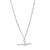 Sterling Silver Rhodium Plated Toggle Link Necklace