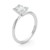 3 Carat Emerald Lab Grown IGI G/VS1 Diamond Solitaire Ring in 14K White Gold