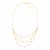14k Tri Color Gold Three Part Necklace with Polished Cubes