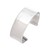 Sterling Silver Rhodium Plated Wide Sculpted Cuff Bangle