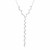 Sterling Silver 18 inch Leaf Motif Lariat Necklace