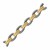 Alternate Oval Cable and Dual Polished Chain Link Bracelet in 18k Yellow Gold and Sterling Silver