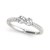 Round Two Stone Diamond Ring 14k White Gold (5/8 cttw)