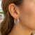 Triple Round Hoop Textured Earrings in Sterling Silver