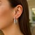 Triple Round Hoop Textured Earrings in Sterling Silver