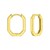 14K Yellow Gold Hexagon Hoop Earrings