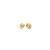 Spherical Shiny Stud Earrings in 10k Yellow Gold (5mm)